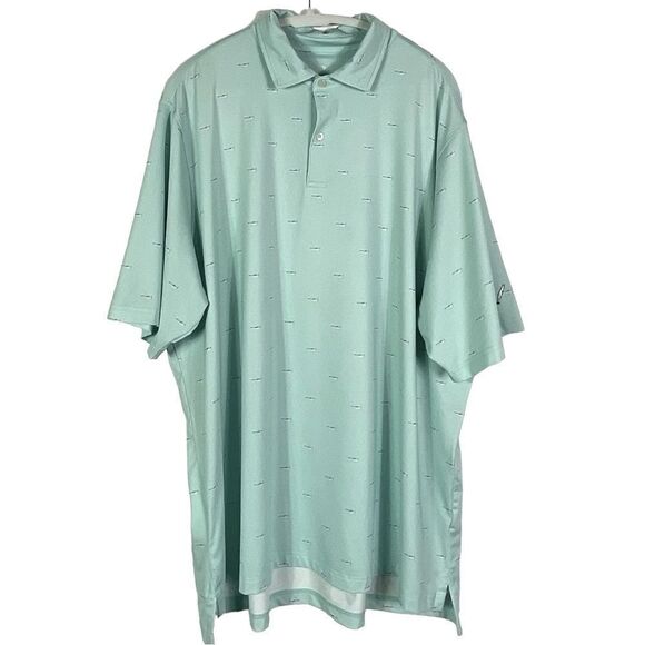 Fairway & Greene Men’s Golf Polo size XXL, mint green with seaplane print - Picture 2 of 12